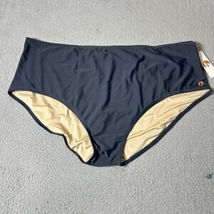 New Honey Mark Swim Bottoms High Waist‎ Full Coverage Gray 5XL